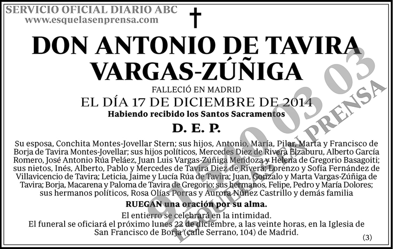 Antonio de Tavira Vargas-Zúñiga